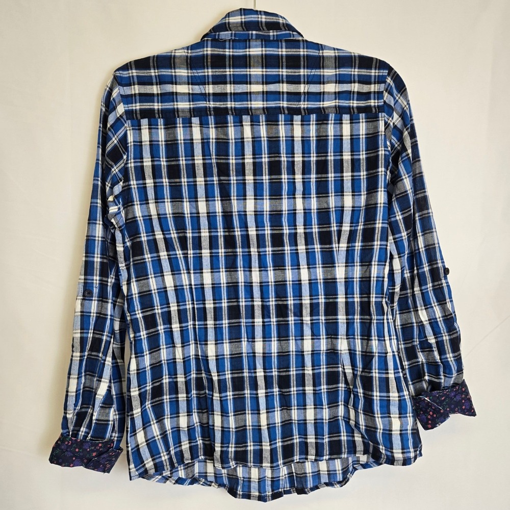 Overdrive Clothing 100% Cotton Tartan‎ Plaid Button-Down, Western Cowgirl Medium - Picture 2 of 9